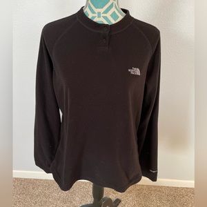 The North Face Fleece Button Neck Shirt size XL Black